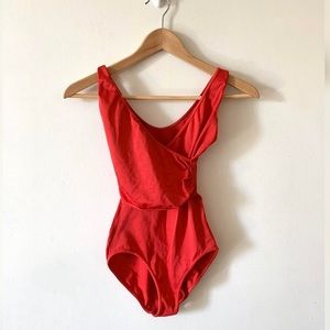 Vintage Red Swim/Aerobics Suit